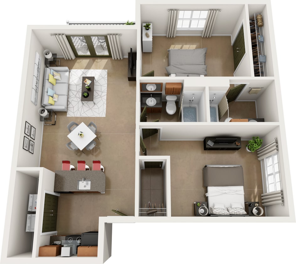 Cypress (Two Bed, Two Bath) - Cypress (Two Bed, Two Bath)
