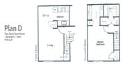 1BR/1BA Townhouse