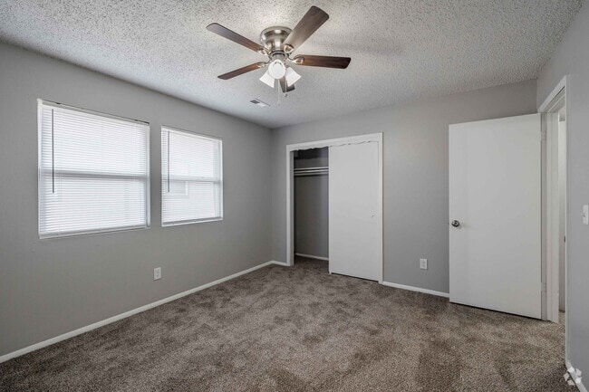 2BR, 1BA - 825SF - Bedroom - Pine Creek Apartments