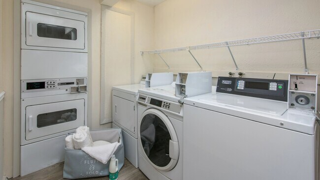 Experience hassle-free laundry days with our 24-hour on-site facilities just steps from your studio apartment.