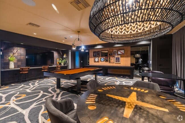 Game Lounge with Poker, Shuffleboard, and Billiards Table