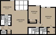 Catalpa Two Bedroom Floorplan