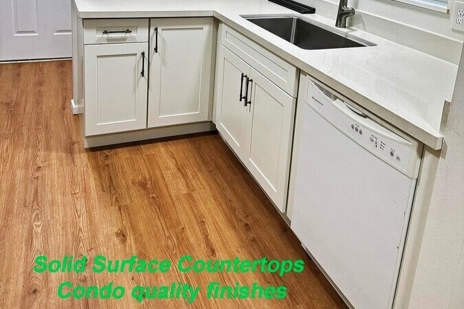 Solid surface Quartz Counter tops - Sunset Apartments