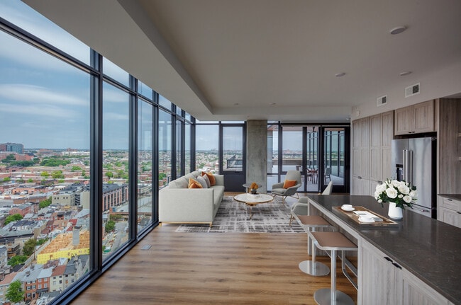 Penthouse-level Signature Collection apartment homes with floor-to-ceiling windows