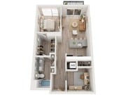 Plan B17 | 1 bedroom + den, 1 bathroom