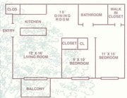 2BR/1BA