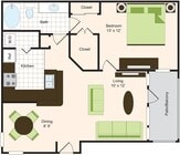 A1 | 1x1 | 730 sq ft