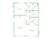 One bedroom with Walk-In Closet