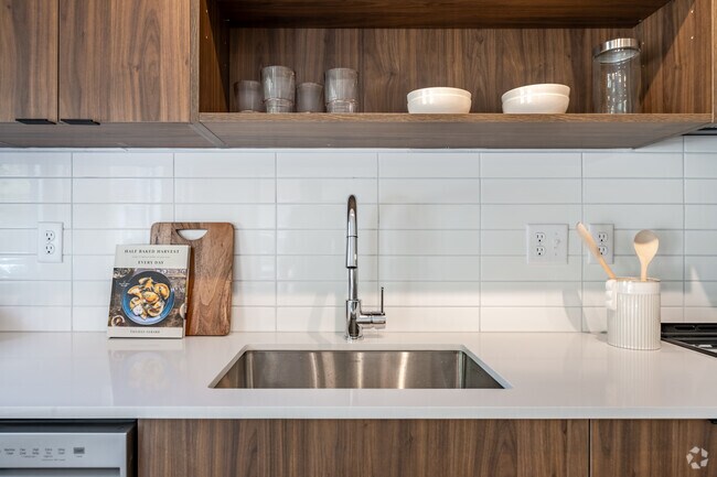 Modelo - 1HAB, 1BA - 614SF - Detalle del lavabo