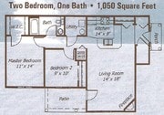 2BR/1BA