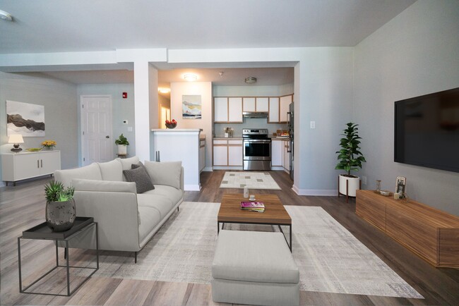 Living Room and Kitchen - Lafayette Affordable Housing Apartments