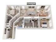 Plan C6 | 2 bedroom, 2 bathroom