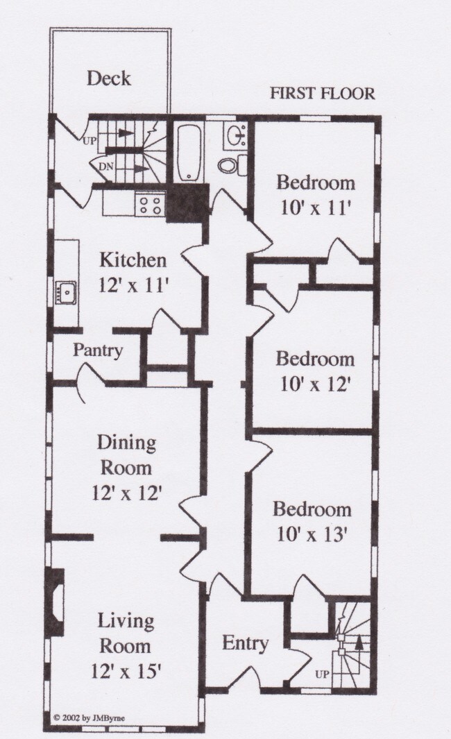 Floor plan with square footage - 37 Gorham Ave Unit 1