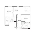 B2A | 2 bed 2 bath | 987 sq. ft.