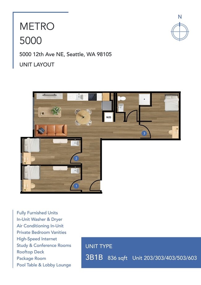 Photo - Metro 5000 Apartments | Furnished Student Housing in Seattle U-District Near University of Washin...