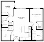 BD1-2X2 Den floor plan Vista Fairfax Corner