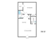 Nest One bedroom, one bathroom 700 square feet