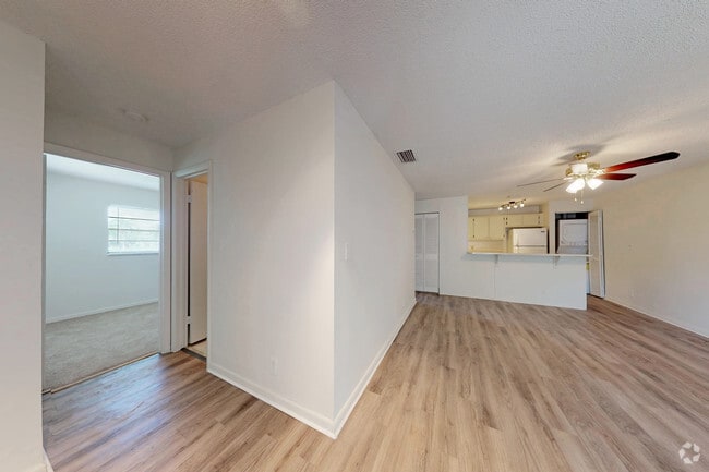 2BR, 1BA - 930SF - Living Room - Lakeside Villas