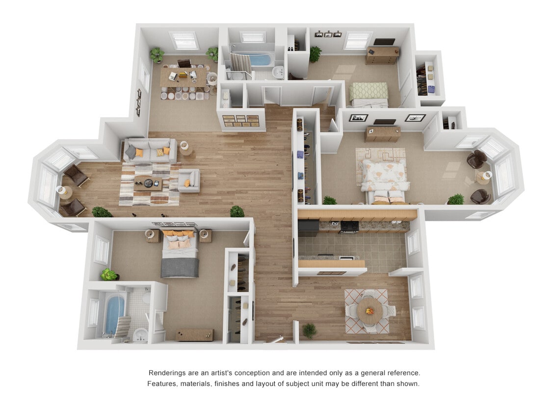 Floor Plan - 3 Bedroom/2 Bath