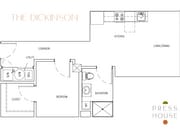 Explore The Dickinson's thoughtfully designed floor plan, offering convenience and style.