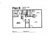 1-Bedroom 1-Bathroom Floor Plan