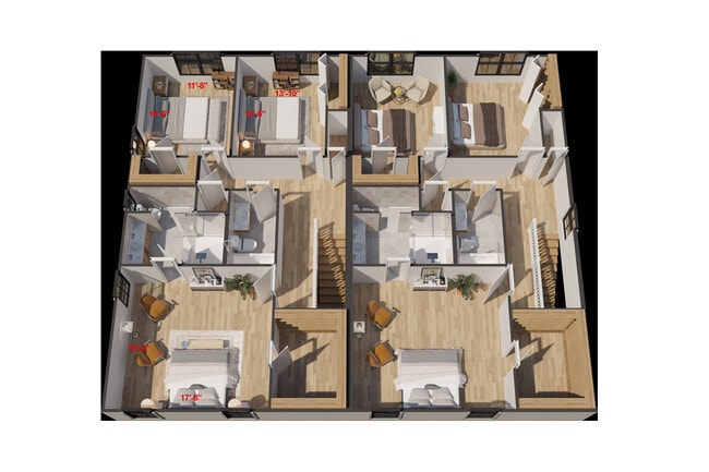 Plano del segundo piso de la casa adosada - Vine Betton