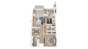1x1 Den floor plan Westwood
