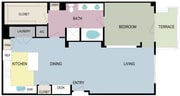 1I floor plan Broadstone Miracle Mile
