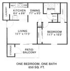 1BR/1BA
