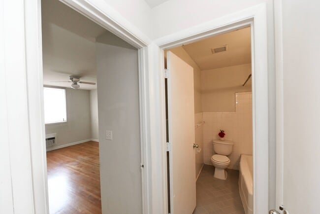 Living room + bathroom