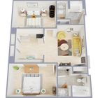 B1 - 738 square foot two bedroom, two bath apartment