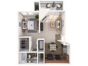 Au - Studio upper level floor plan Riverstone Apartments