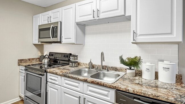 Enjoy a fresh new look in our kitchens with a modern subway tile backsplash, effortlessly marrying style and functionality.