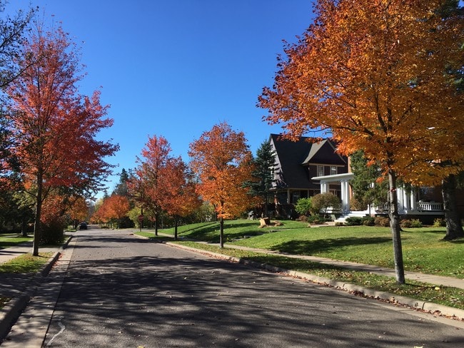 3rd St in front of duplex - 2417 E 3rd St