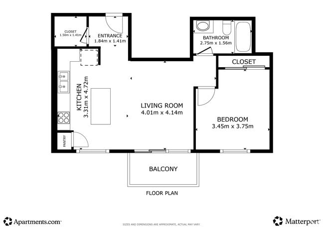 1 chambre, 1 salle de bain - 643 pi2 - Cinque&nbsp;Apartments