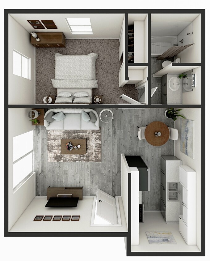 Floor Plan - 1 Bedroom