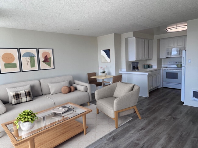 Floor Plan F - 1BR/ 1BA - Pacific Plaza