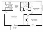2BR/1BA