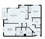 B3 | 2 bed 2 bath | 1180 sq ft