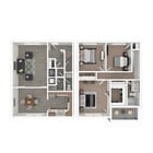 3 BD / 2 BA - 1,500 SF