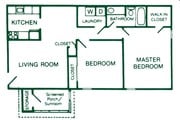 2BR/1BA