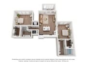 1,181 SF 2 Bd/2Ba Apartment