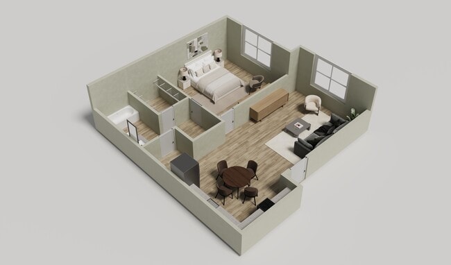 1 Bedroom Rendering