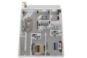 One Bedroom Den Floorplan