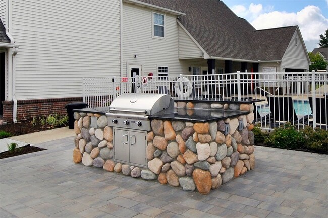 Outdoor Poolside Grilling Station
