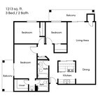 3 Bed 2 Bath | 1213 sqft