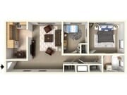 A Layout (Living Room in Middle)