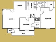 2BR/1BA