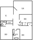 3BR/1BA