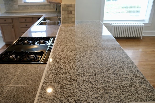 Granite counters and real marble backsplash!